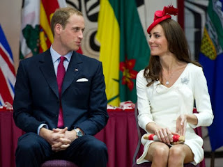 William and Kate, the Duke and Duchess of Cambridge, chat during a citizenship ceremony in Gatineau, Quebec, Canada, on July 1, 2011.
