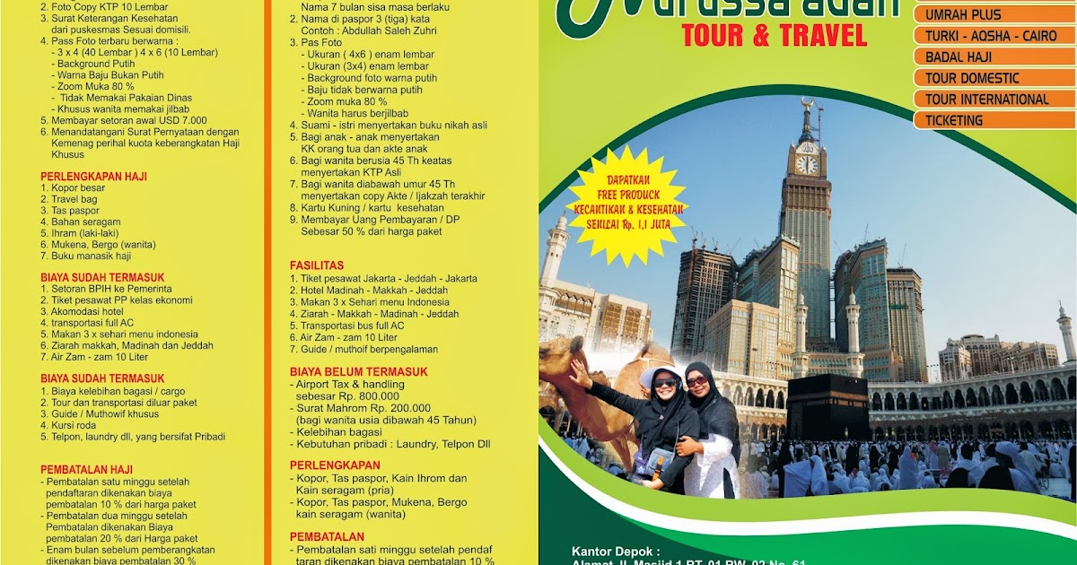 Kumpulan Brosur Haji dan Umroh dan Harga Tour - Printing 