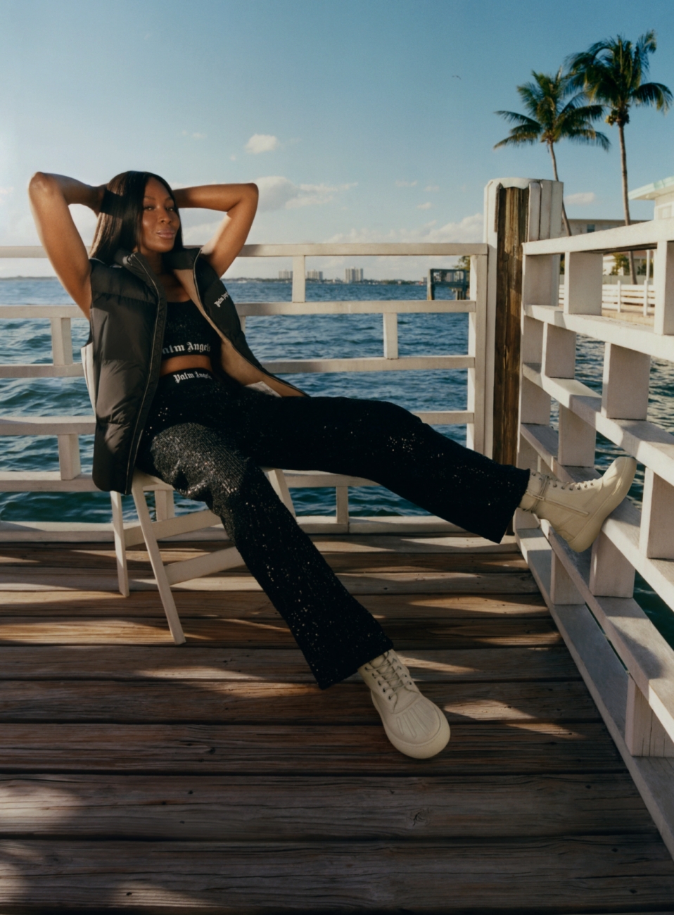 Naomi Campbell Fronts Tod’s x 8 Moncler Palm Angels campaign.