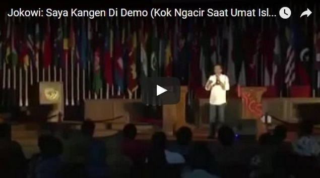 Apakah Pak Jokowi Lupa ya Dengan Omonganya !! Saya Kangen di Demo.. Kalau Ada yang Demo, Pasti Saya Suruh Masuk" 
