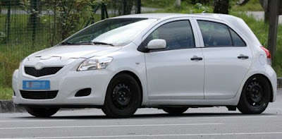 The first spy pictures new generation 2011 model Toyota Yaris