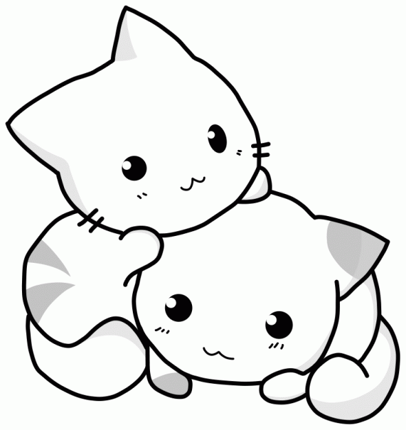 Cute Cat Coloring Page, Great!