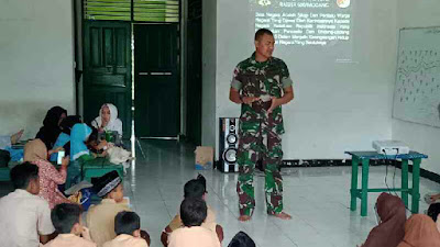 Yonif Raider 600 Modang Berikan Pembekalan Bela Negara Guna Mewujudkan Rasa Cinta Dan Bangga Akan NKRI