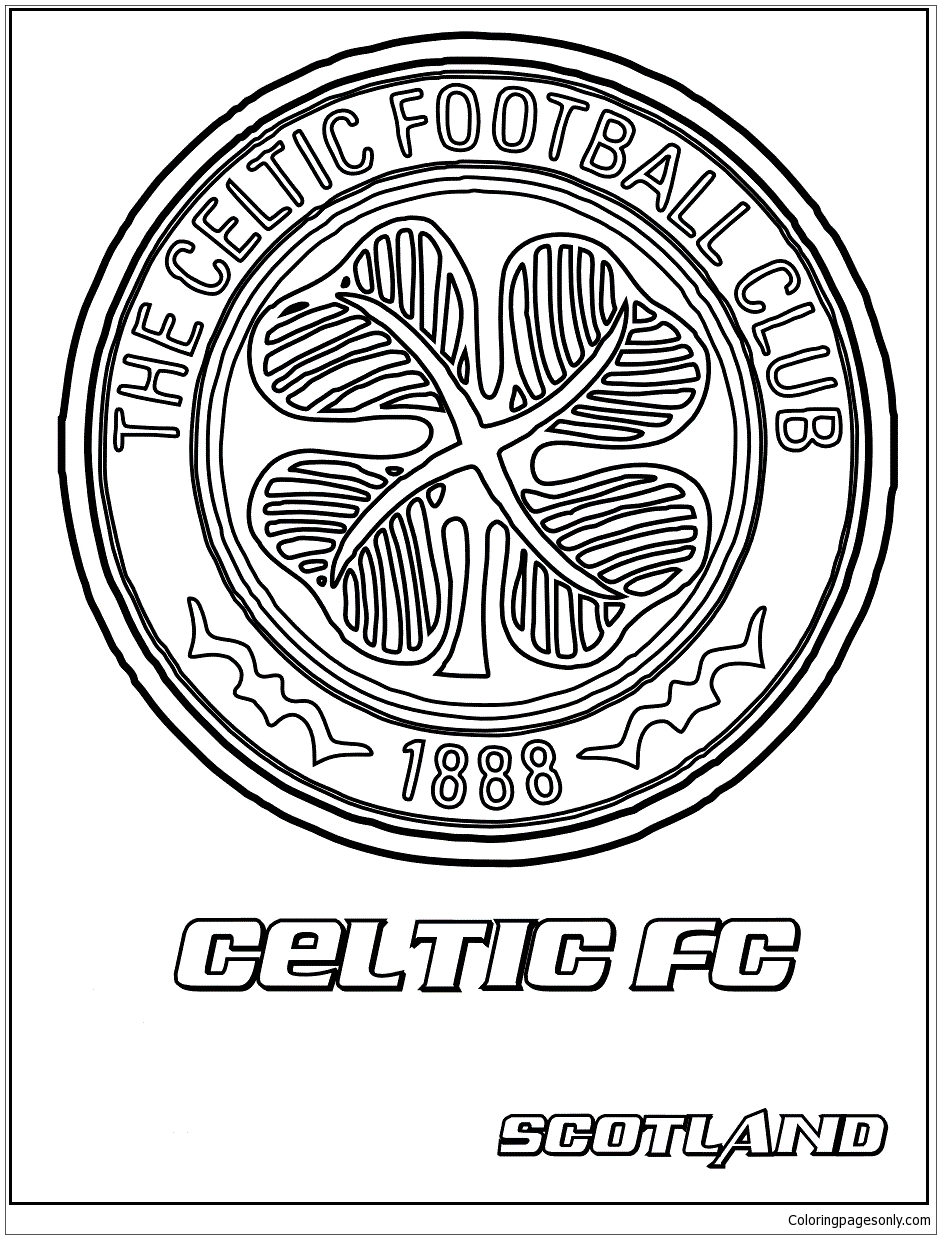 Celtic F C Coloring Page Free