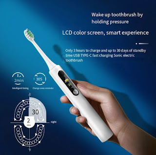 Smart Ultrasonic Waterproof Electric Toothbrush