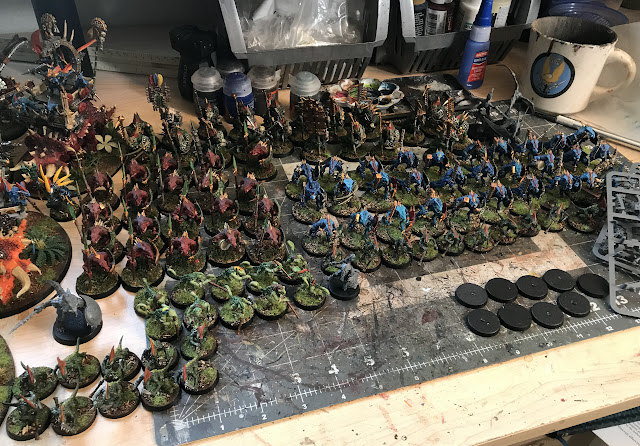 Painted Age of Sigmar Seraphon Army