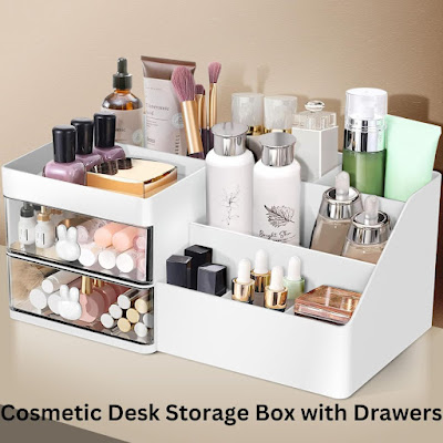 Cosmetic Desk Storage Box with Drawers