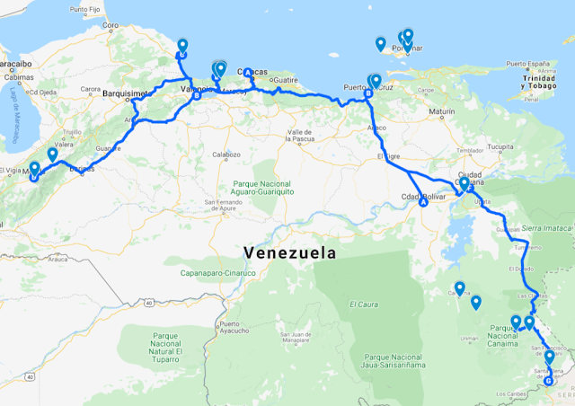 Mapa de Venezuela