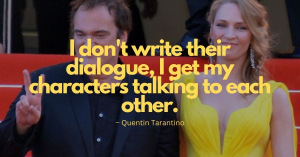 Quentin Tarantino with his wife