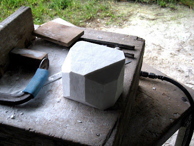 Marble stone sculpture by Kiwame Kubo