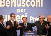 Silvio-Berlusconi-al-Politeama-con-Musumeci-Sgarbi-Miccichè-e-Armao