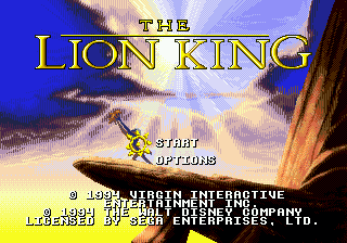 The Lion King Sega Genesis