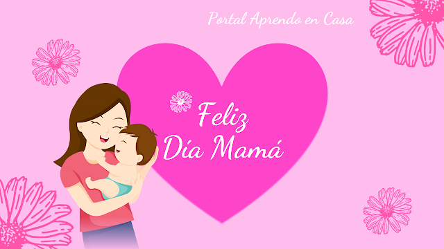 Plantilla fondo corazón Día de la madre