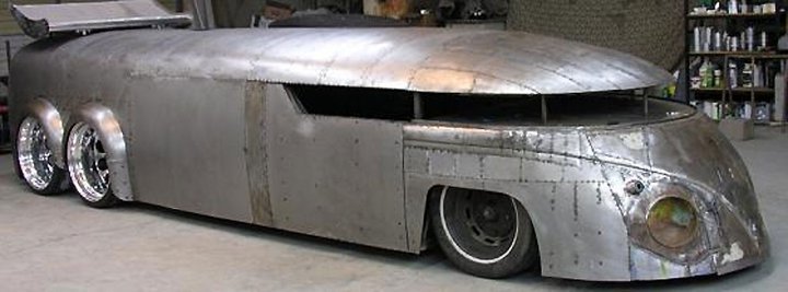 Cool Custom VW Bus being built