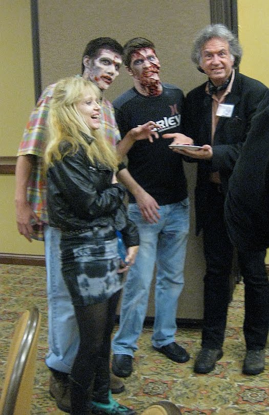 Above Zombies Linnea Quigley Bill Stout and brains on a plate