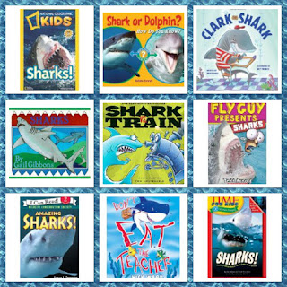 http://firstgradefoundme.blogspot.com/2015/07/shark-week-9-shark-books-for-kids.html