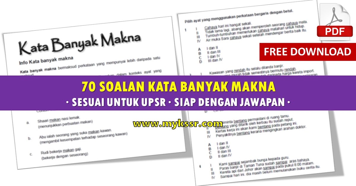 Latihan Kata Banyak Makna