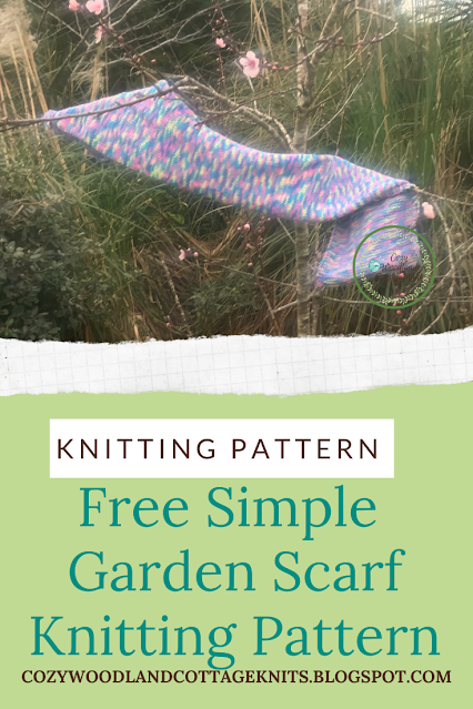 Picture of free simple garden scarf knitting pattern