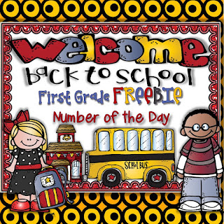 First Grade Back to School Number of the Day FREEBIE