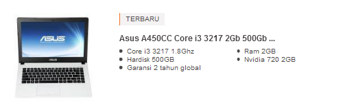 Harga Laptop Asus Core i3