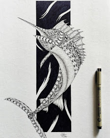 01-Swimming-Swordfish-Zentangle-Animal-Drawings-Luca-www-designstack-co