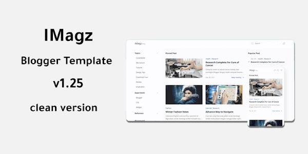 iMagz 1.25 Premium Blogger Template  Download 
