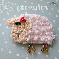 crochet sheep applique