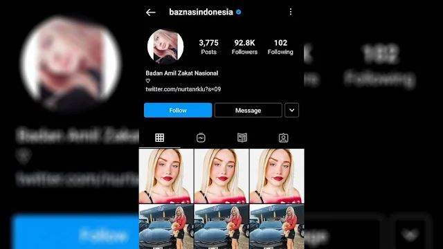 Akun Instagram Baznas RI Diretas, Tampilkan Foto Bule Perempuan