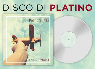 Musica italiana: disco di Platino per "Portami Via" di Fabrizio Moro.