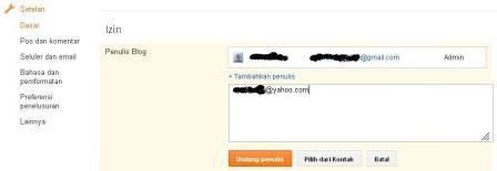 cara mengganti email blog