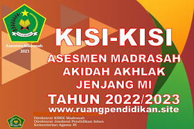 Kisi-kisi AM Akidah Akhlak Jenjang MI Tahun 2023 Sesuai KMA 183