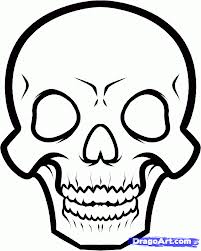 Skeleton Head Coloring Page 4