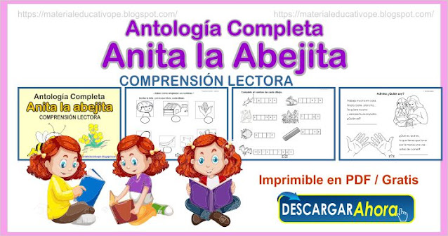 Cuadernillo Comprensión lectora "Anita la abejita" 