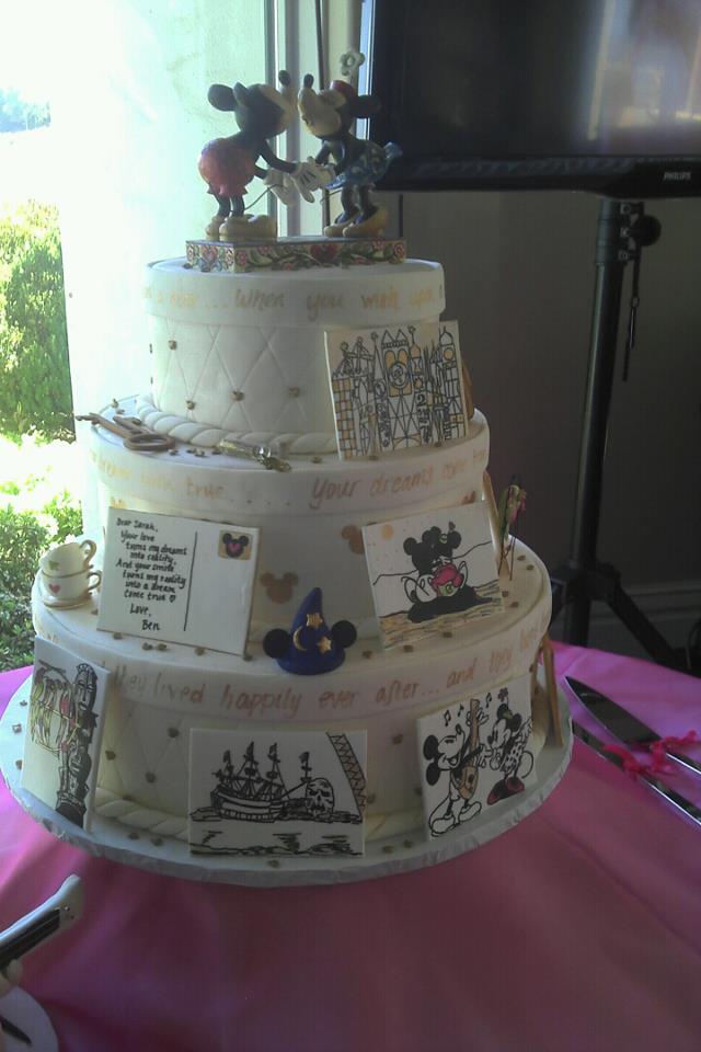 We really wanted to make the cake capture the vintage disney theme 