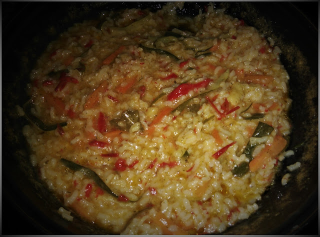 arroz con verduras elaboración