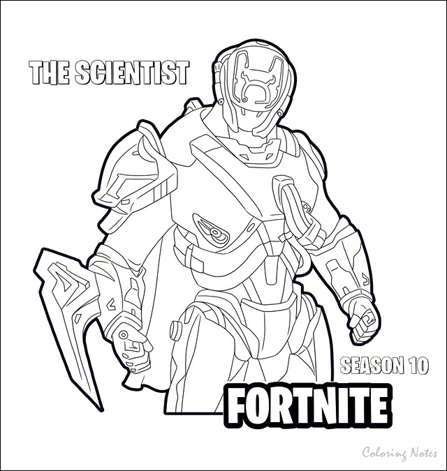 Fortnite Season 10, Coloring Pages, Scientist, Skin