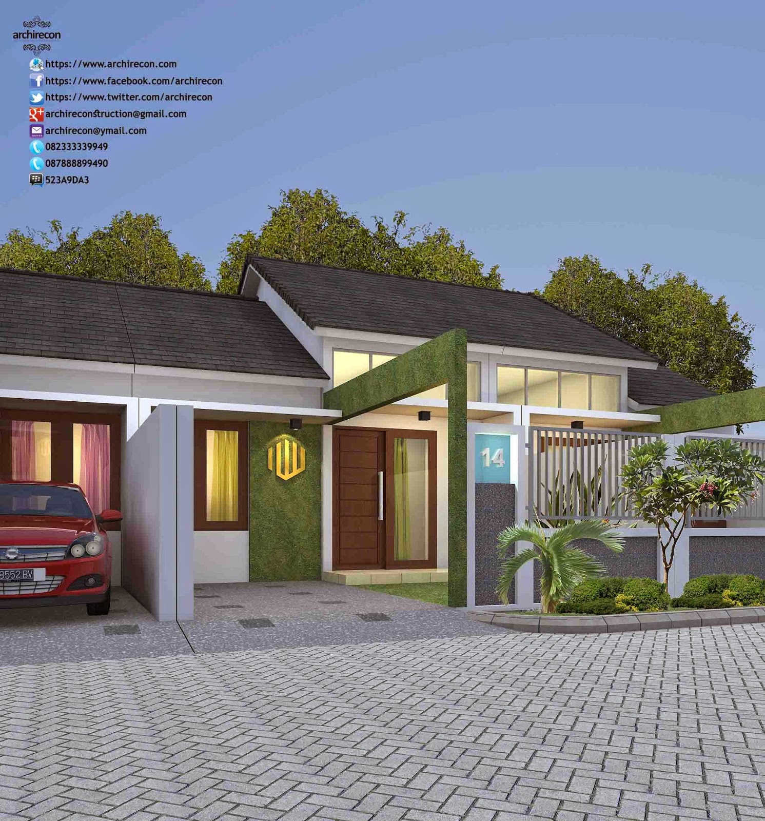 Desain Rumah Minimalis Perumahan Samara Residence
