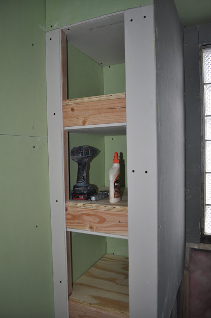 Carri Us Home: DIY Built-in Bathroom Cabinet Part II