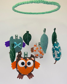 Owls hanging nursery mobile by welaughindoors