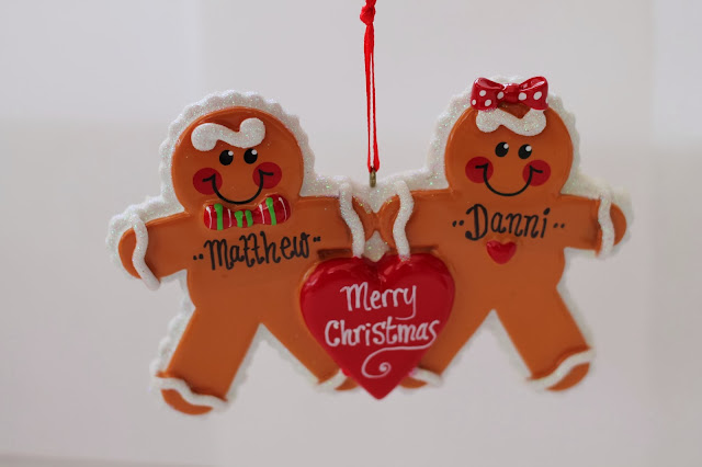 Gingerbread Man Presents Christmas Personalised Ornament