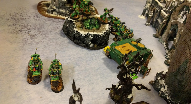 Warhammer 40k battle report - Maelstrom of War -  Schemes of War - 1250 points - Alpha Legion vs Mantis Warriors