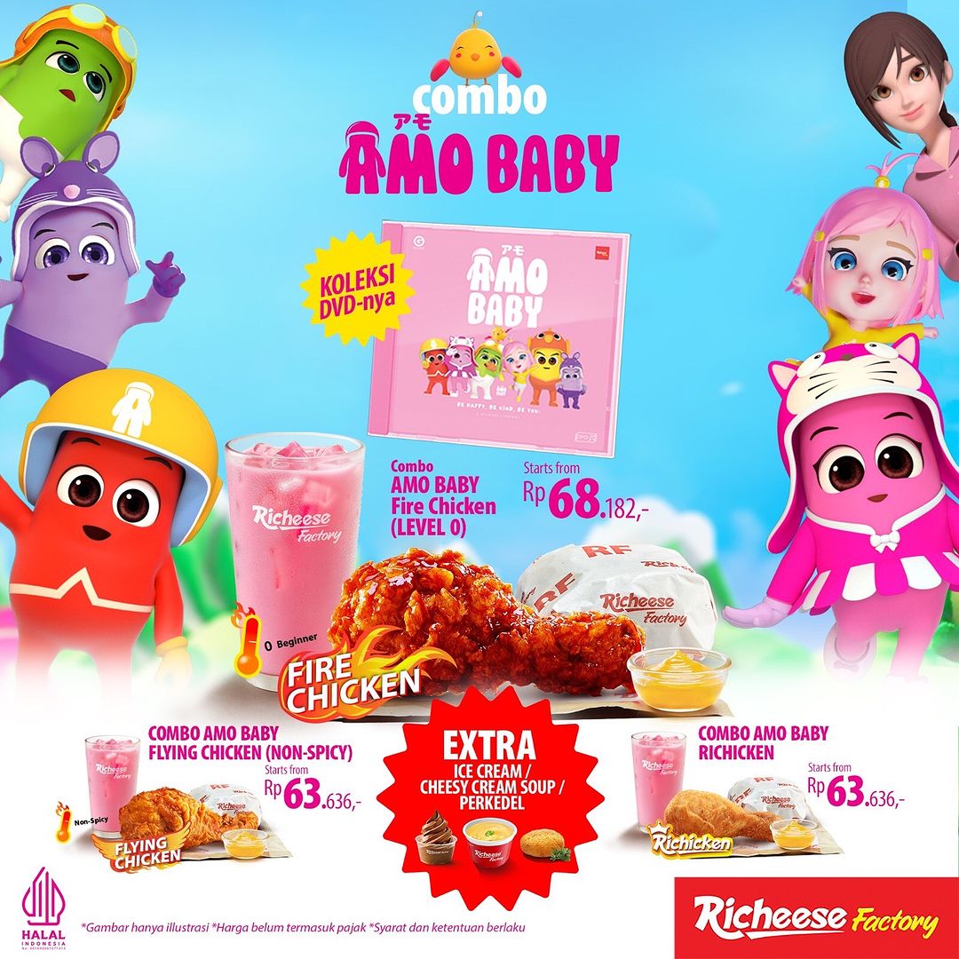 Promo Richeese Factory Combo AMO Baby