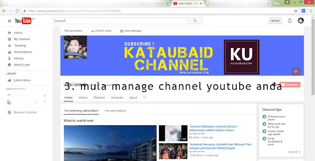 CARA MUDAH BUAT CHANNEL YOUTUBE SENDIRI !