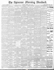 Climbing My Family Tree: The Syracuse Morning Standard, Saturday Morning, June 18, 1881