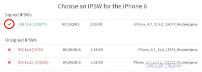 Masalah Gagal Downgrade iphone 6 Dari IOS 11 Ke IOS 10.3.3 