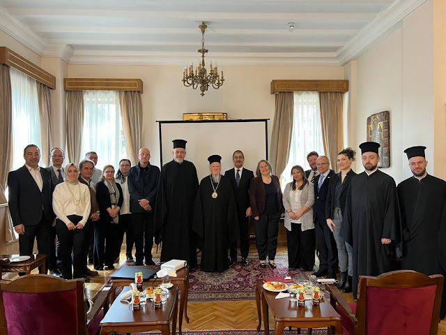 Από την πρόσφατη επίσκεψη των στελεχών της επιστημονικής και τεχνικής ομάδας στον Οικουμενικό Πατριάρχη Βαρθολομαίο (Ιούνιος 2023). Αρχείο Λ. Βίγκα