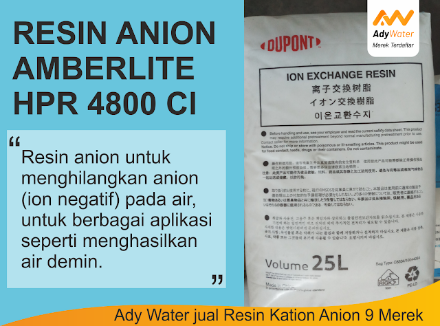 Resin Dupont Amberlite HPR 4800 Cl - Ady Water Distributor Resin Demineralisasi