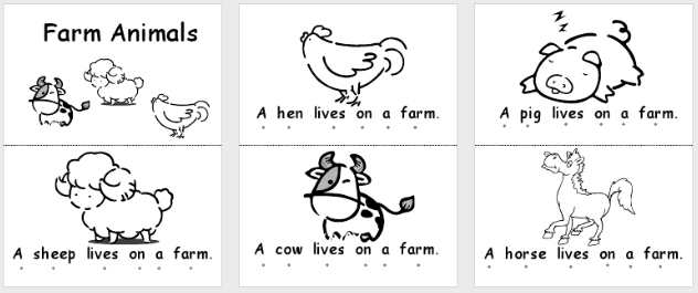 farm books book word Repetitive words: kindergarten sight Farm Animals on,  printable free lives,