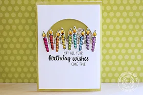 Sunny Studio Stamps: Heartfelt Wishes Birthday Shaker Card by Eloise Blue