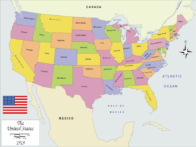 Picture Of The Map Of The United States Of America